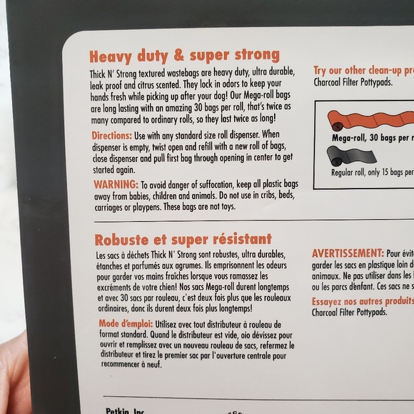 Petkin Dog Wastebags. Free dispenser. Citrus scent - Picture 6 of 8